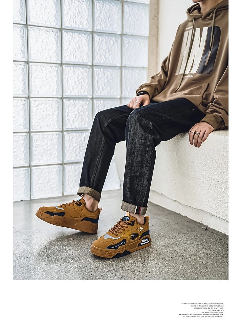 2024 herfst nieuwe casual sportschoenen heren leer lage modetrend eenvoudigste voor wedstrijd loopschoenen heren skateboardschoenen geschikt voor buitensporten