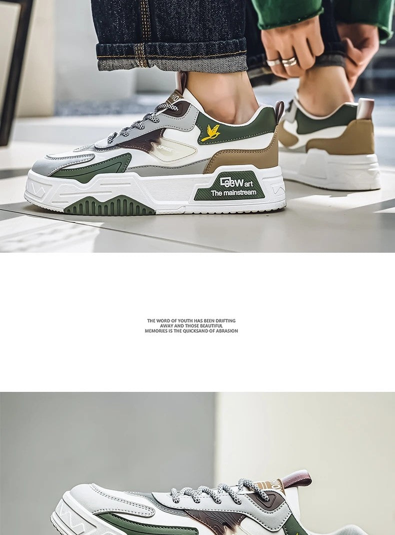 2024 herfst nieuwe casual sportschoenen heren leer lage modetrend eenvoudigste voor wedstrijd loopschoenen heren skateboardschoenen geschikt voor buitensporten
