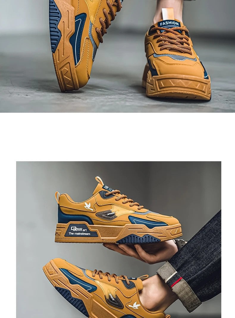 2024 herfst nieuwe casual sportschoenen heren leer lage modetrend eenvoudigste voor wedstrijd loopschoenen heren skateboardschoenen geschikt voor buitensporten