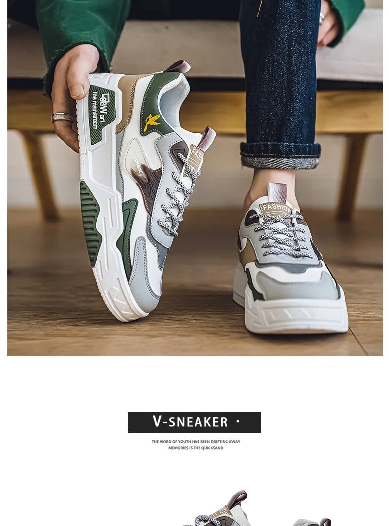 2024 herfst nieuwe casual sportschoenen heren leer lage modetrend eenvoudigste voor wedstrijd loopschoenen heren skateboardschoenen geschikt voor buitensporten
