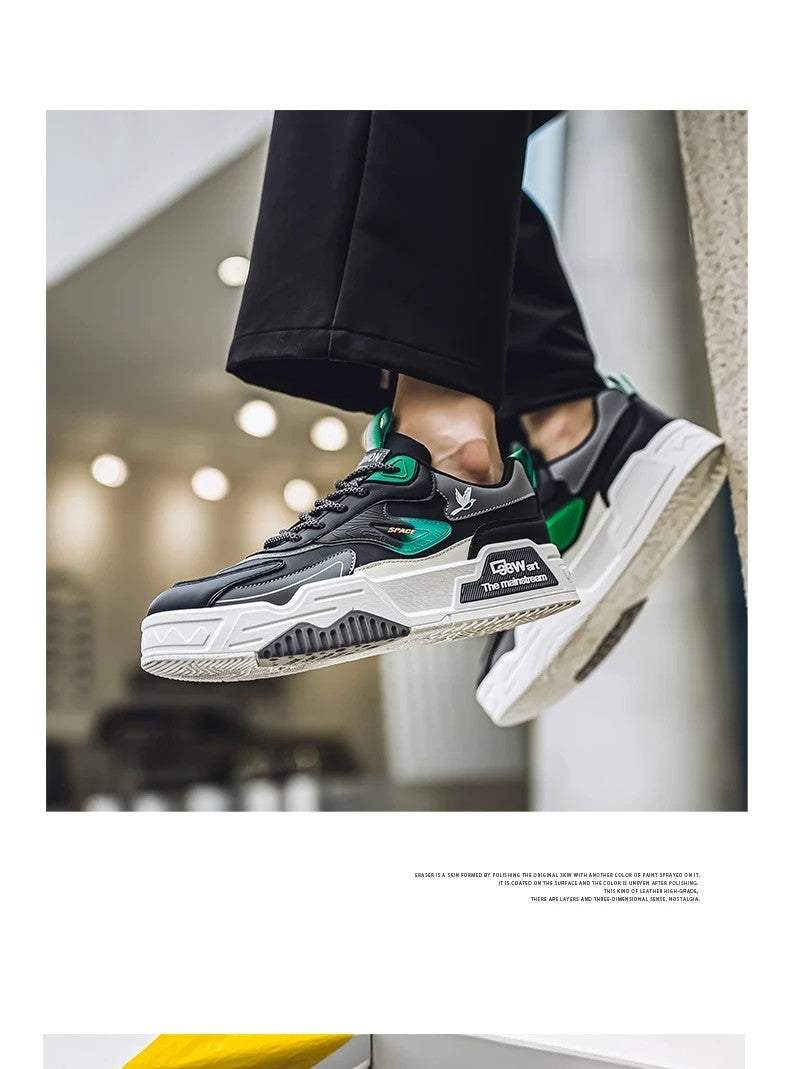 2024 herfst nieuwe casual sportschoenen heren leer lage modetrend eenvoudigste voor wedstrijd loopschoenen heren skateboardschoenen geschikt voor buitensporten