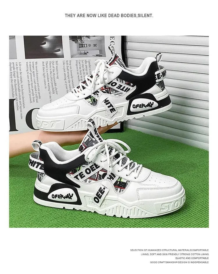 Casual mode lederen sneakers Nieuwe skateboard herenschoenen Outdoor hardloopsportschoenen Wandelen Tennisplatform Luxe schoenen