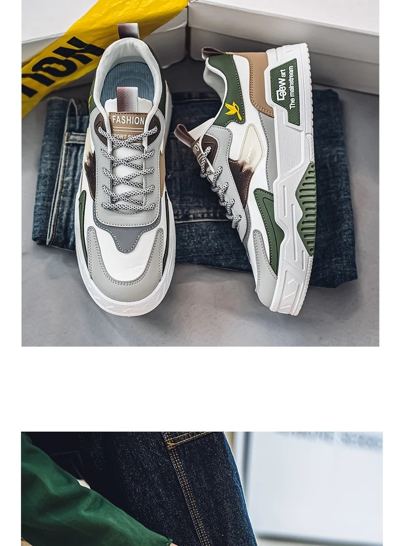 2024 herfst nieuwe casual sportschoenen heren leer lage modetrend eenvoudigste voor wedstrijd loopschoenen heren skateboardschoenen geschikt voor buitensporten