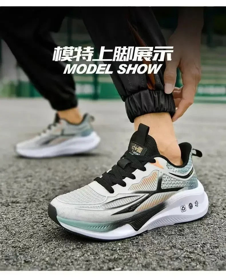 Hardloop- en wandelschoenen voor heren - Veterschoenen, lichtgewicht, comfortabele en ademende tennissneakers