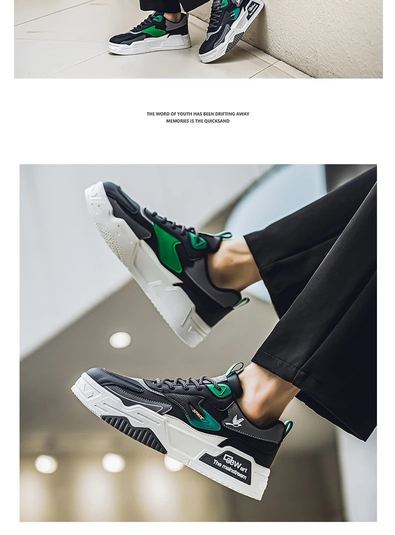 2024 herfst nieuwe casual sportschoenen heren leer lage modetrend eenvoudigste voor wedstrijd loopschoenen heren skateboardschoenen geschikt voor buitensporten
