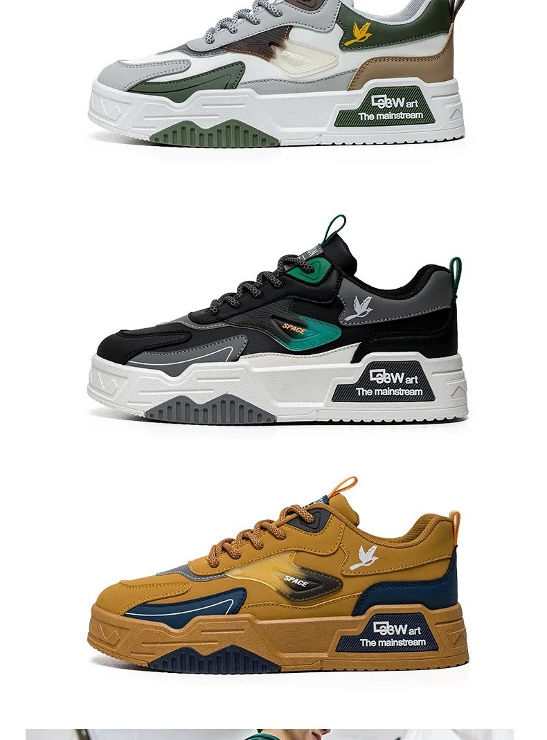 2024 herfst nieuwe casual sportschoenen heren leer lage modetrend eenvoudigste voor wedstrijd loopschoenen heren skateboardschoenen geschikt voor buitensporten