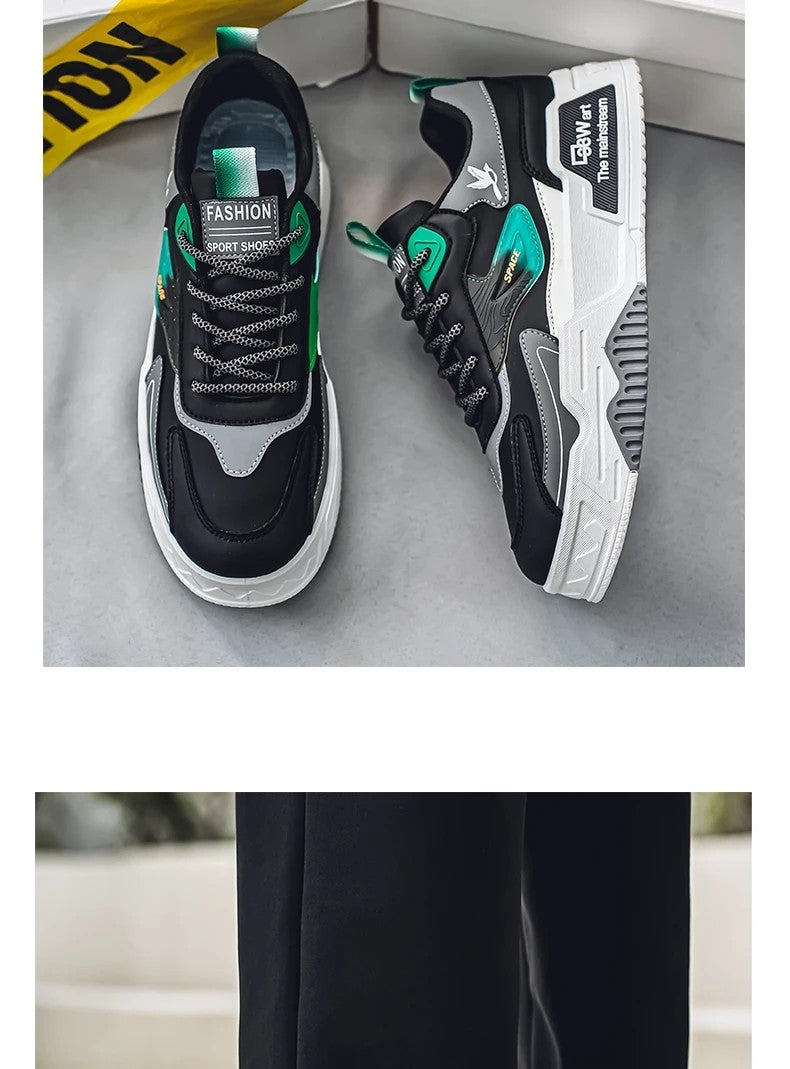 2024 herfst nieuwe casual sportschoenen heren leer lage modetrend eenvoudigste voor wedstrijd loopschoenen heren skateboardschoenen geschikt voor buitensporten