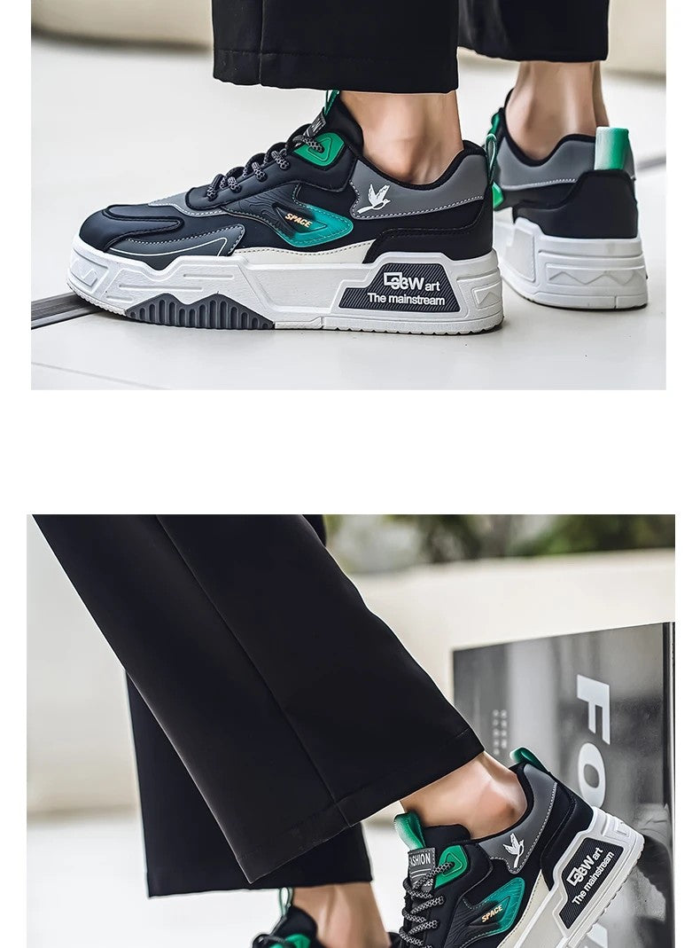 2024 herfst nieuwe casual sportschoenen heren leer lage modetrend eenvoudigste voor wedstrijd loopschoenen heren skateboardschoenen geschikt voor buitensporten