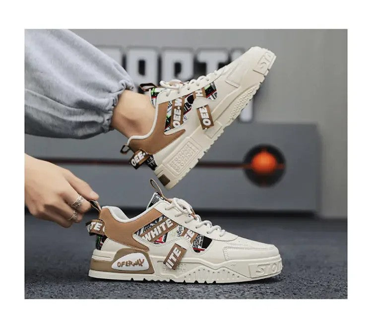 Casual mode lederen sneakers Nieuwe skateboard herenschoenen Outdoor hardloopsportschoenen Wandelen Tennisplatform Luxe schoenen