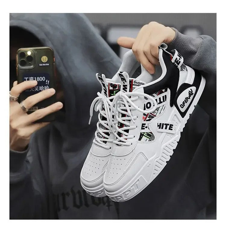 Casual mode lederen sneakers Nieuwe skateboard herenschoenen Outdoor hardloopsportschoenen Wandelen Tennisplatform Luxe schoenen