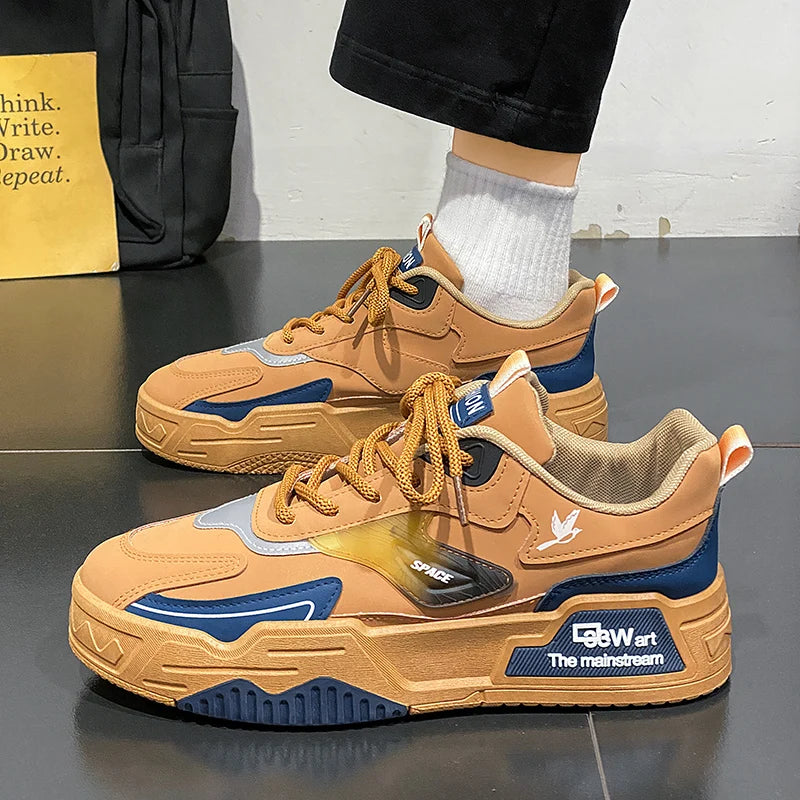 2024 herfst nieuwe casual sportschoenen heren leer lage modetrend eenvoudigste voor wedstrijd loopschoenen heren skateboardschoenen geschikt voor buitensporten