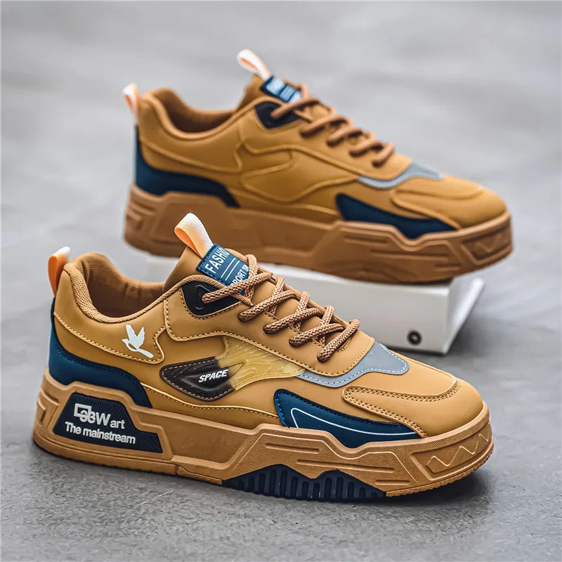 2024 herfst nieuwe casual sportschoenen heren leer lage modetrend eenvoudigste voor wedstrijd loopschoenen heren skateboardschoenen geschikt voor buitensporten