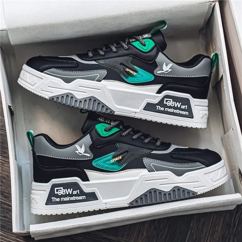 2024 herfst nieuwe casual sportschoenen heren leer lage modetrend eenvoudigste voor wedstrijd loopschoenen heren skateboardschoenen geschikt voor buitensporten