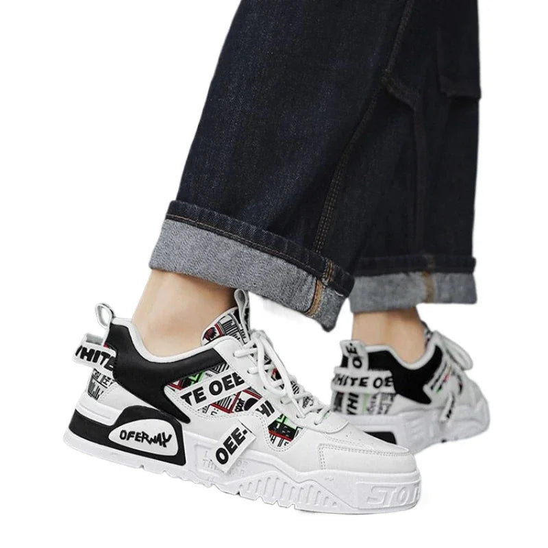 Casual mode lederen sneakers Nieuwe skateboard herenschoenen Outdoor hardloopsportschoenen Wandelen Tennisplatform Luxe schoenen