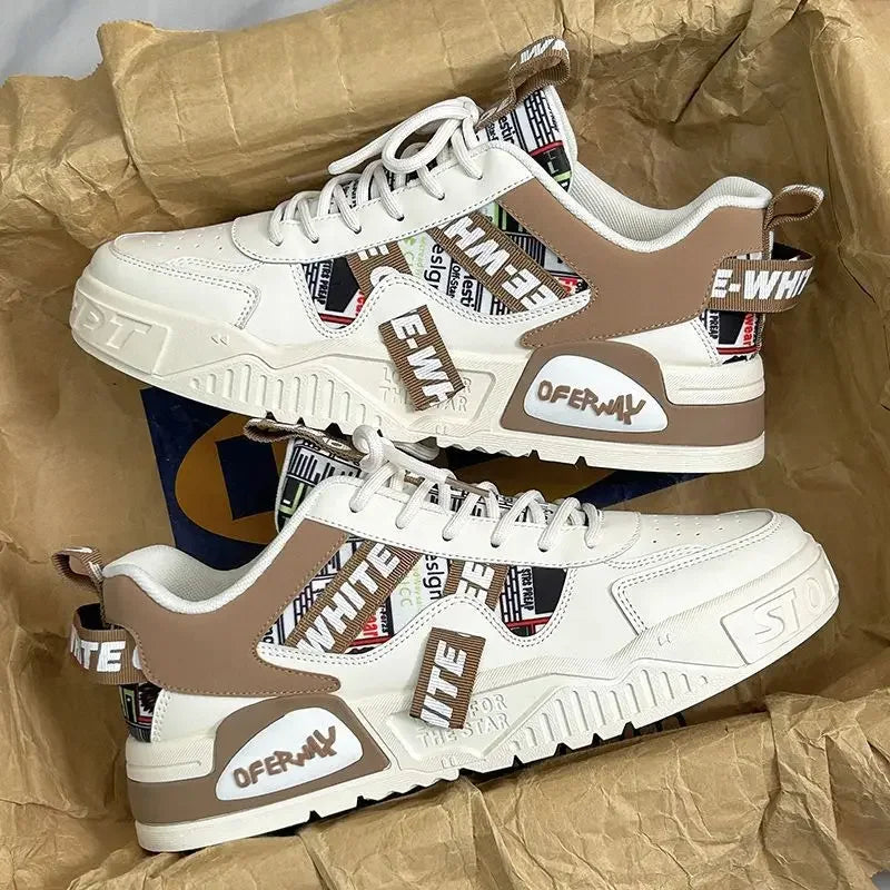 Casual mode lederen sneakers Nieuwe skateboard herenschoenen Outdoor hardloopsportschoenen Wandelen Tennisplatform Luxe schoenen
