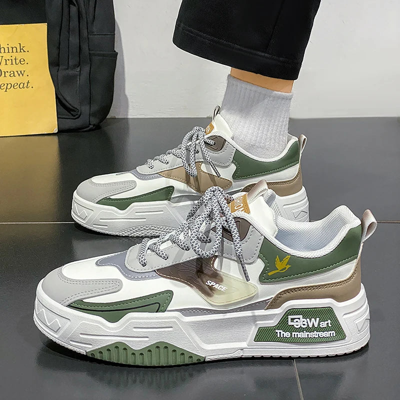 2024 herfst nieuwe casual sportschoenen heren leer lage modetrend eenvoudigste voor wedstrijd loopschoenen heren skateboardschoenen geschikt voor buitensporten