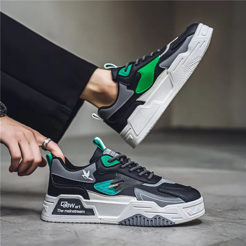 2024 herfst nieuwe casual sportschoenen heren leer lage modetrend eenvoudigste voor wedstrijd loopschoenen heren skateboardschoenen geschikt voor buitensporten