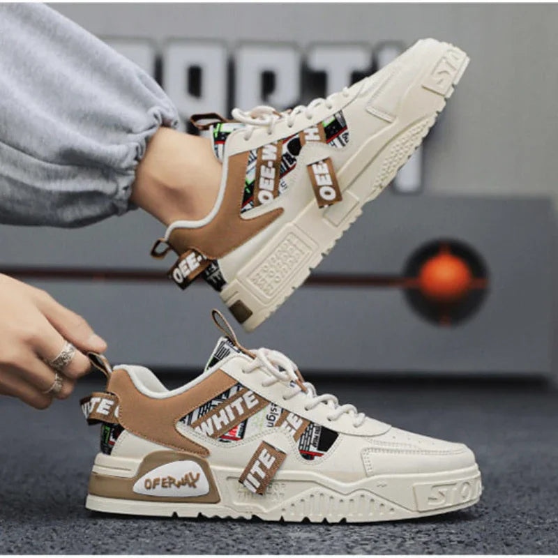 Casual mode lederen sneakers Nieuwe skateboard herenschoenen Outdoor hardloopsportschoenen Wandelen Tennisplatform Luxe schoenen