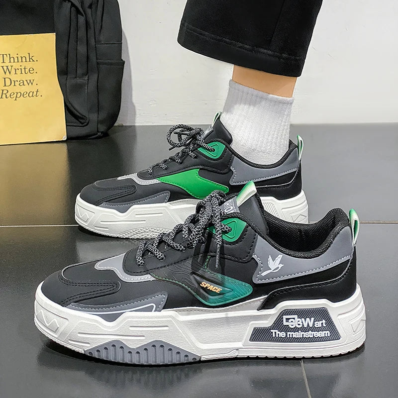 2024 herfst nieuwe casual sportschoenen heren leer lage modetrend eenvoudigste voor wedstrijd loopschoenen heren skateboardschoenen geschikt voor buitensporten