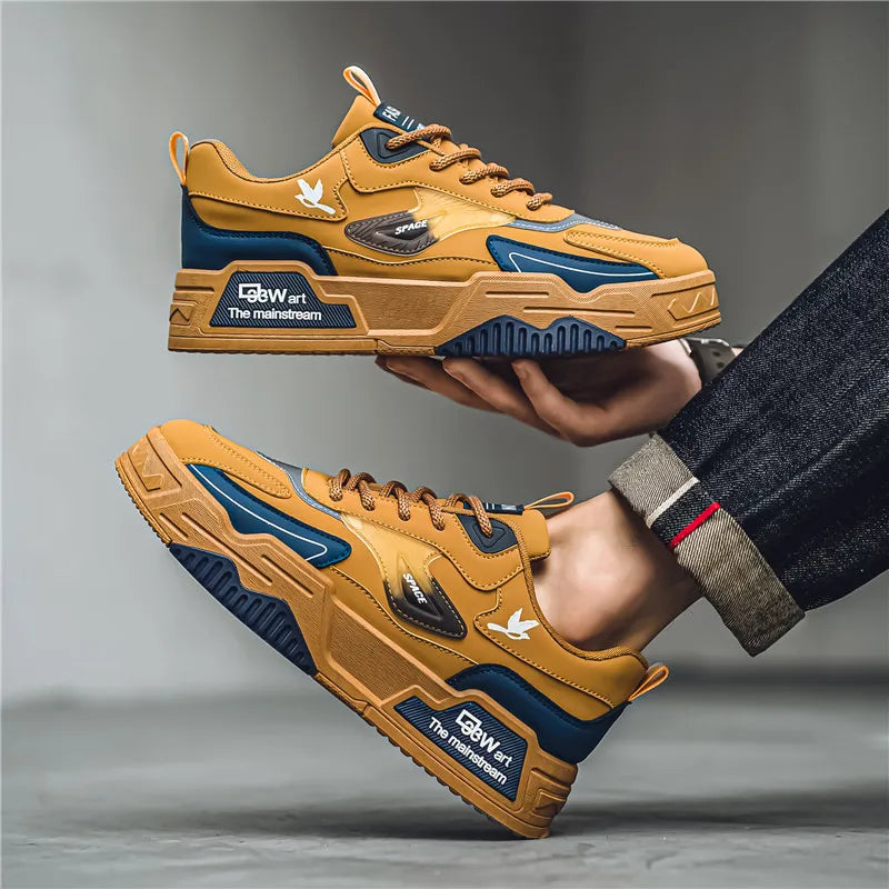 2024 herfst nieuwe casual sportschoenen heren leer lage modetrend eenvoudigste voor wedstrijd loopschoenen heren skateboardschoenen geschikt voor buitensporten