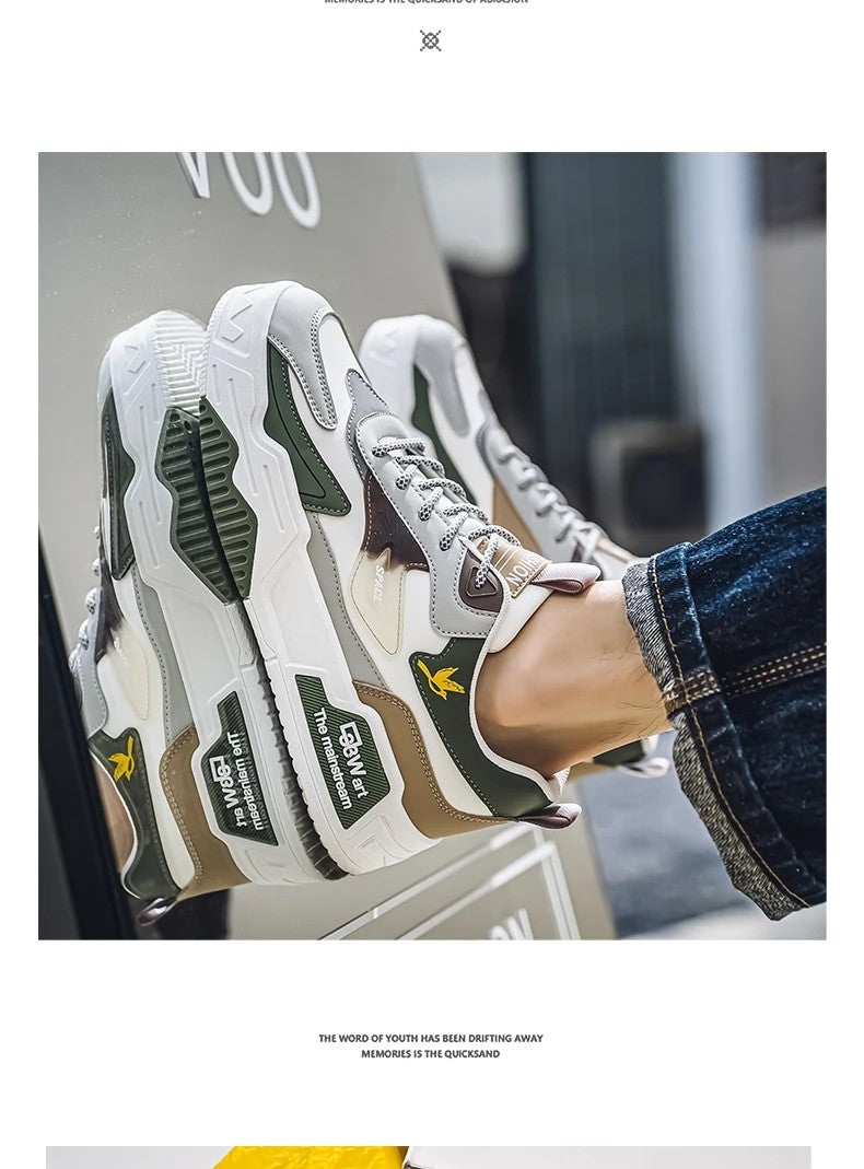 2024 herfst nieuwe casual sportschoenen heren leer lage modetrend eenvoudigste voor wedstrijd loopschoenen heren skateboardschoenen geschikt voor buitensporten