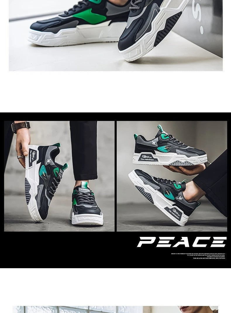 2024 herfst nieuwe casual sportschoenen heren leer lage modetrend eenvoudigste voor wedstrijd loopschoenen heren skateboardschoenen geschikt voor buitensporten