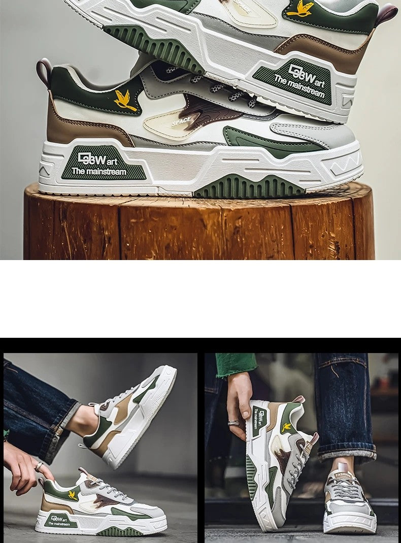 2024 herfst nieuwe casual sportschoenen heren leer lage modetrend eenvoudigste voor wedstrijd loopschoenen heren skateboardschoenen geschikt voor buitensporten