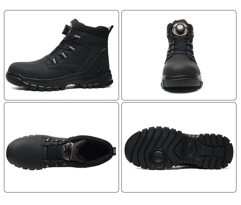 Waterdichte Veiligheidslaarzen Mannen Onverwoestbare Stalen Neus Werklaarzen Anti-smash Steekwerende Veiligheidsschoenen Biker Botas Para Hombre