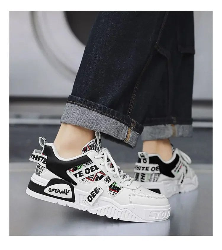 Casual mode lederen sneakers Nieuwe skateboard herenschoenen Outdoor hardloopsportschoenen Wandelen Tennisplatform Luxe schoenen