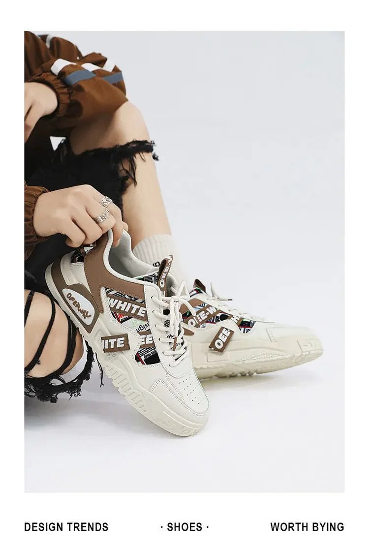 Casual mode lederen sneakers Nieuwe skateboard herenschoenen Outdoor hardloopsportschoenen Wandelen Tennisplatform Luxe schoenen
