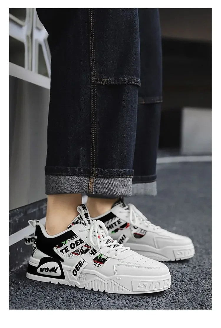 Casual mode lederen sneakers Nieuwe skateboard herenschoenen Outdoor hardloopsportschoenen Wandelen Tennisplatform Luxe schoenen