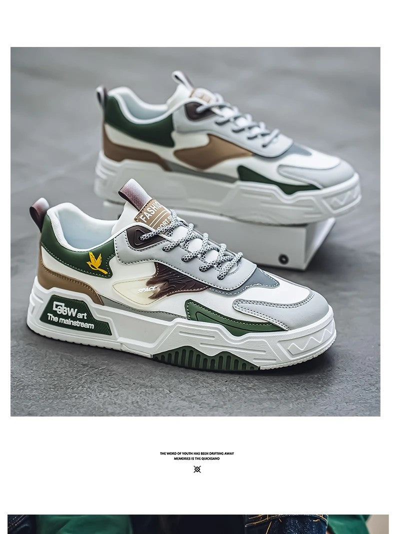 2024 herfst nieuwe casual sportschoenen heren leer lage modetrend eenvoudigste voor wedstrijd loopschoenen heren skateboardschoenen geschikt voor buitensporten