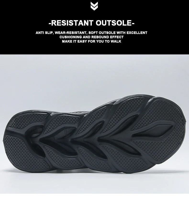 Ademende loopschoenen voor heren Mode Platform Heren Casual schoenen Mesh Lichtgewicht Antislip Outdoor Sneakers Werk Zwart Tennis