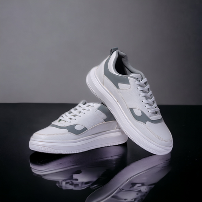 The Aurous Owen White Laceup Sneakers