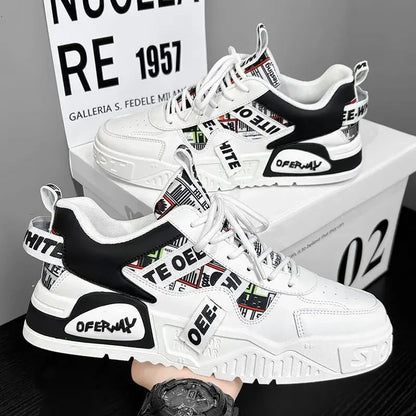 Casual mode lederen sneakers Nieuwe skateboard herenschoenen Outdoor hardloopsportschoenen Wandelen Tennisplatform Luxe schoenen