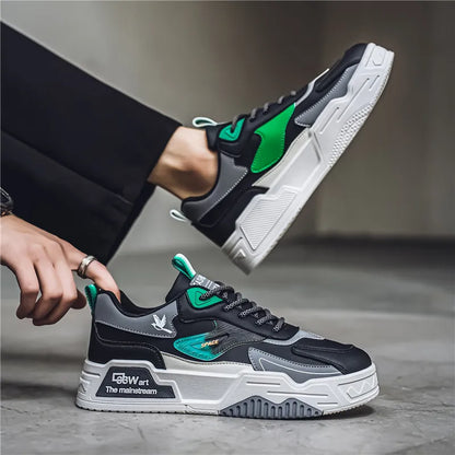 2024 herfst nieuwe casual sportschoenen heren leer lage modetrend eenvoudigste voor wedstrijd loopschoenen heren skateboardschoenen geschikt voor buitensporten