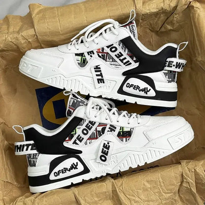 Casual mode lederen sneakers Nieuwe skateboard herenschoenen Outdoor hardloopsportschoenen Wandelen Tennisplatform Luxe schoenen