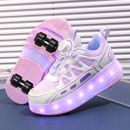 Wheely RED Roller skate shoes for kids.