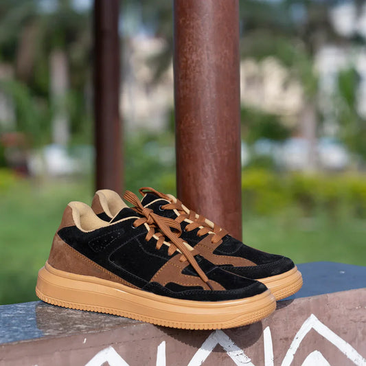 The Aurous Space Black Laceup Sneakers