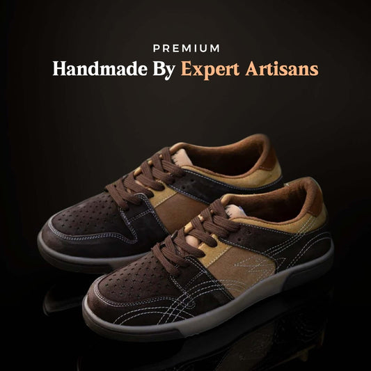 The Aurous Conquest Premium Suede Leather Laceup Sneakers