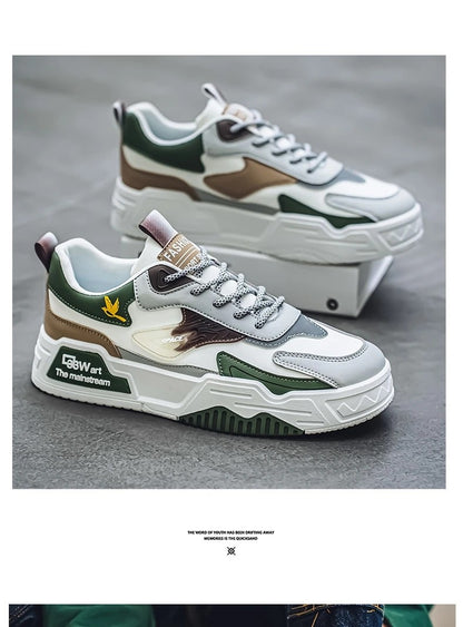 2024 herfst nieuwe casual sportschoenen heren leer lage modetrend eenvoudigste voor wedstrijd loopschoenen heren skateboardschoenen geschikt voor buitensporten